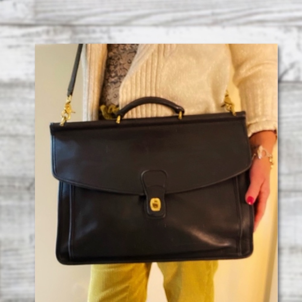 VINTAGE COACH BLACK BEEKMAN BRIEFCASE 5266 - Picture 13 of 16